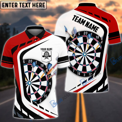 Frenzidea Dart Board Personalized Name, Team Name 3D Pocket Polo