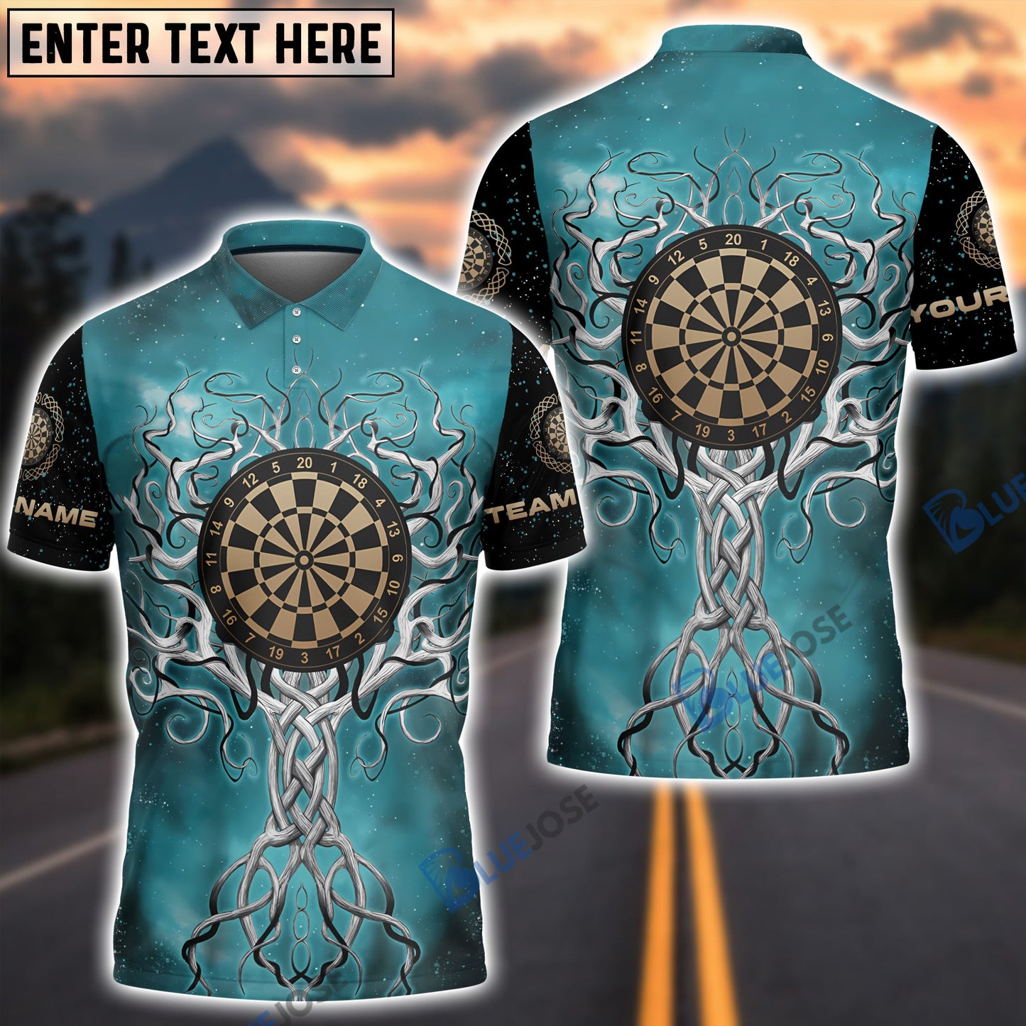 Frenzidea Norse Tree Of Life Custom Darts Shirts