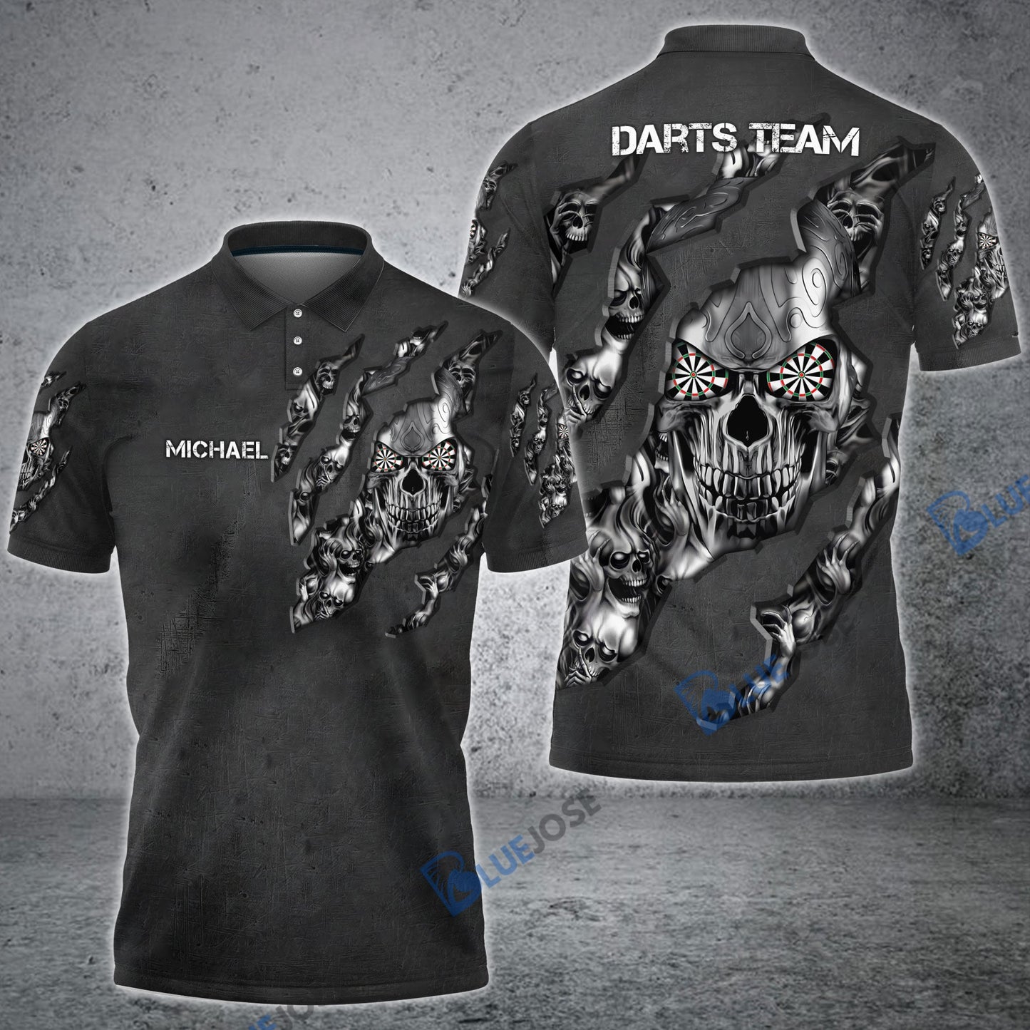 Frenzidea Tribal Tattoos Metal Skull Black Custom Darts Shirts