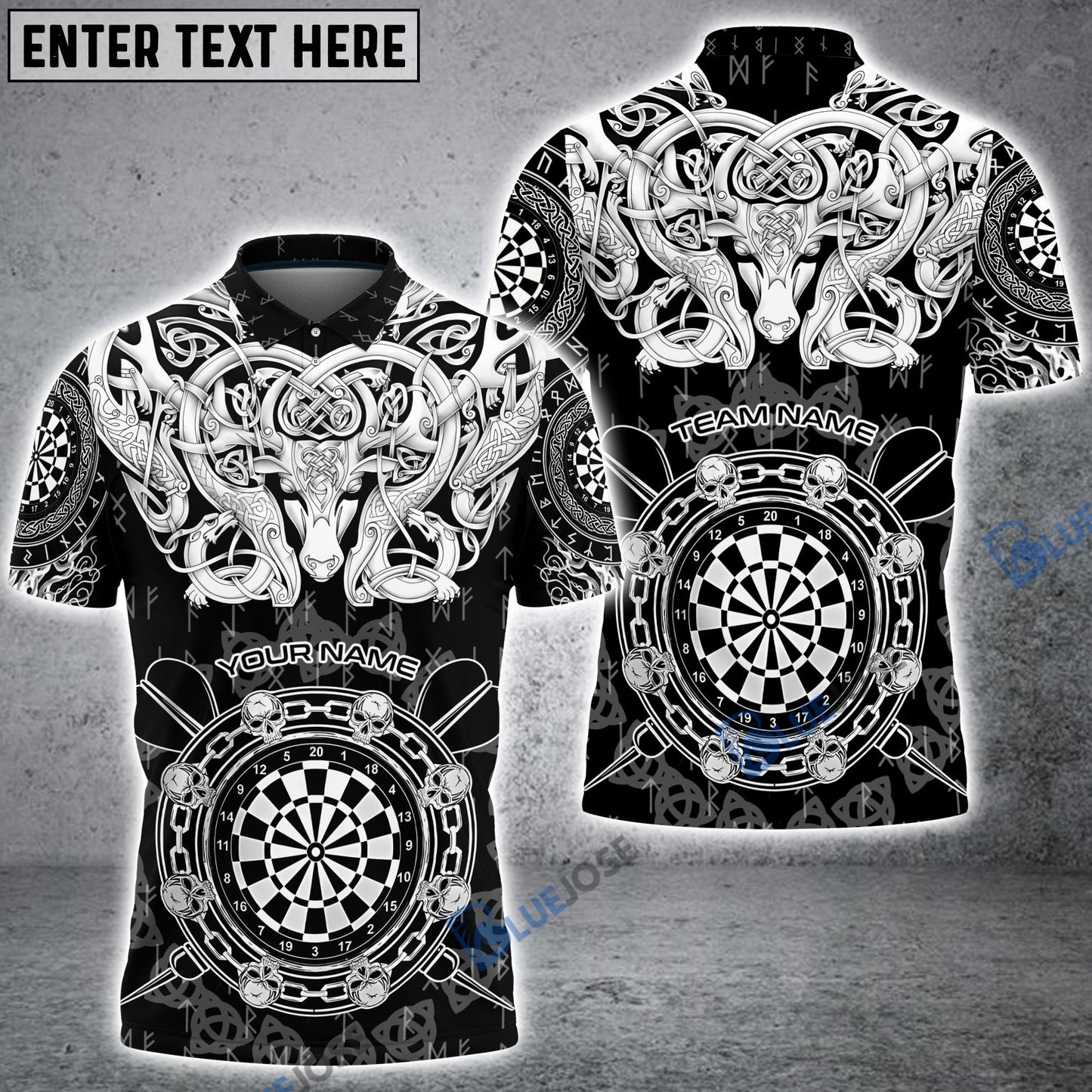 Frenzidea Viking Norse Vegvisir Runes Celtic Custom Darts Shirts