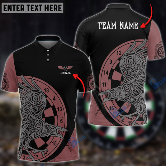 Frenzidea Viking Raven Red Grey Version Custom Darts Shirts