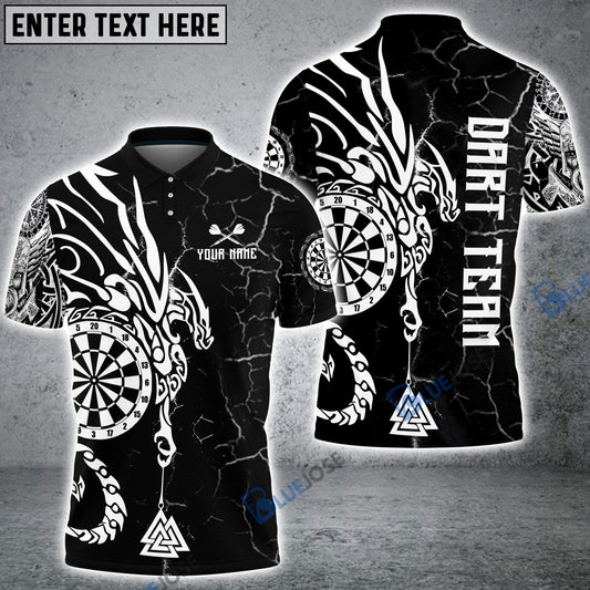 Frenzidea Viking Runes Black White Custom Darts Shirts