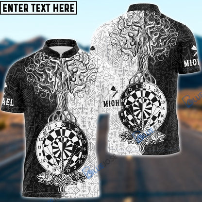Frenzidea Warrior Viking Black White Custom Darts Shirts