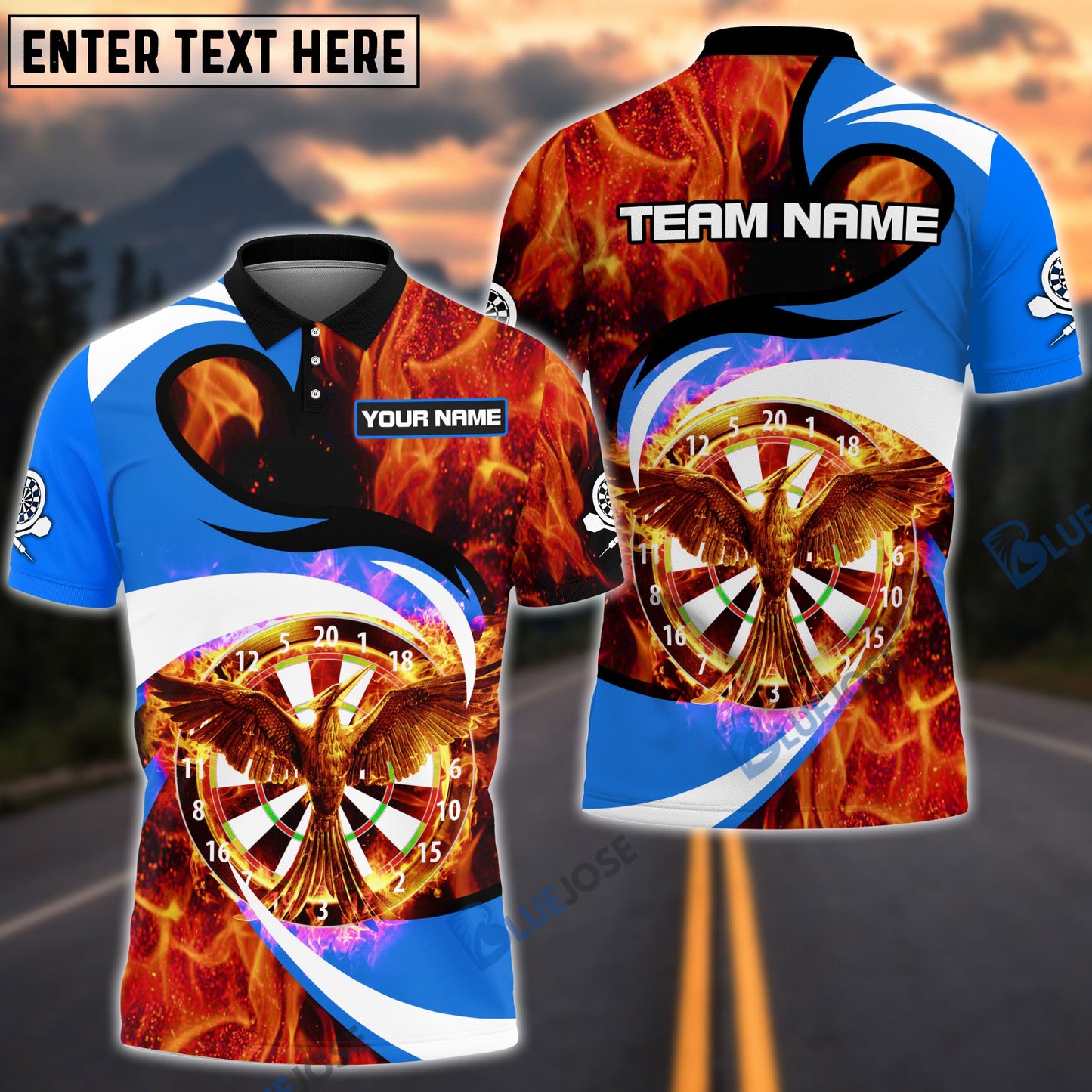 Frenzidea Phoenix Fire Personalized Name, Team Name 3D Shirt (4 Colors)