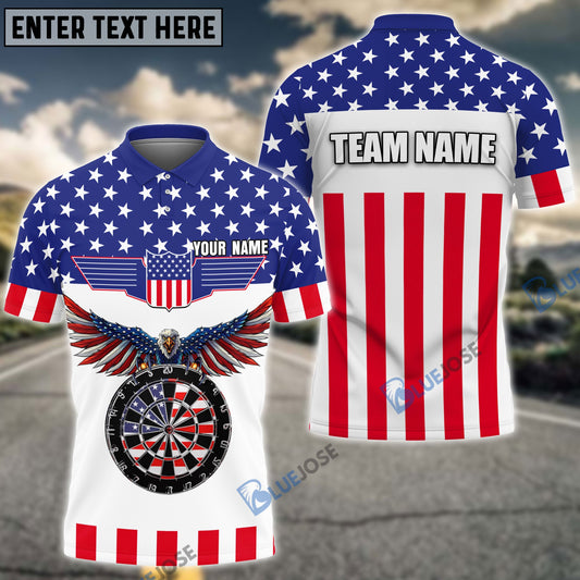 Frenzidea USA Flag Dartboard Personalized Name, Team Name 3D Shirt