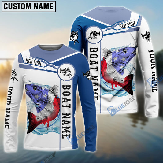 frenzidea Redfish Puppy Drum Customize Name And Boat Name Fishing Hoodie