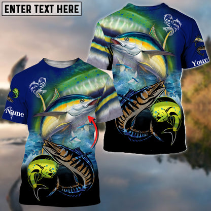Frenzidea Mahi-mahi, Wahoo, Tuna Customize Name 3D Shirts