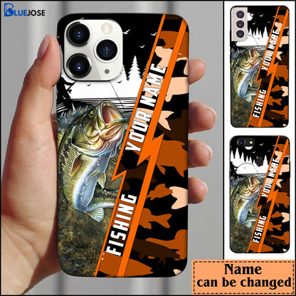 Frenzidea Bass Fishing Personalized Name Phone Case