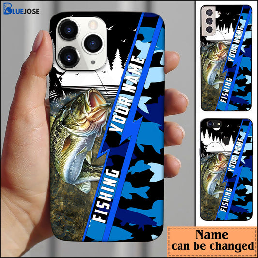 Frenzidea Bass Fishing Personalized Name Phone Case