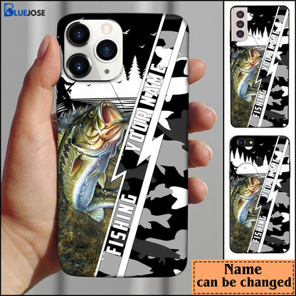 Frenzidea Bass Fishing Personalized Name Phone Case