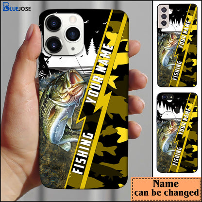 Frenzidea Bass Fishing Personalized Name Phone Case
