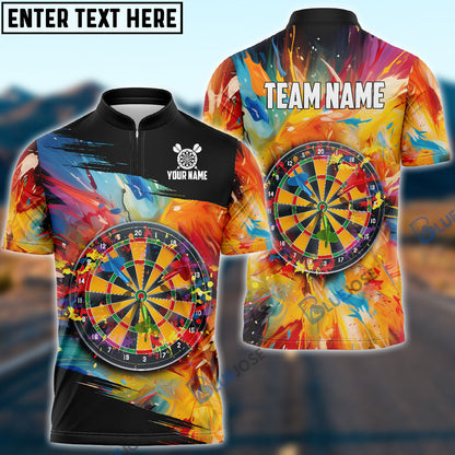 Frenzidea Colorful Dart Personalized Name, Team Name 3D Shirt