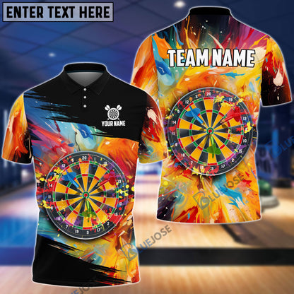 Frenzidea Colorful Dart Personalized Name, Team Name 3D Shirt