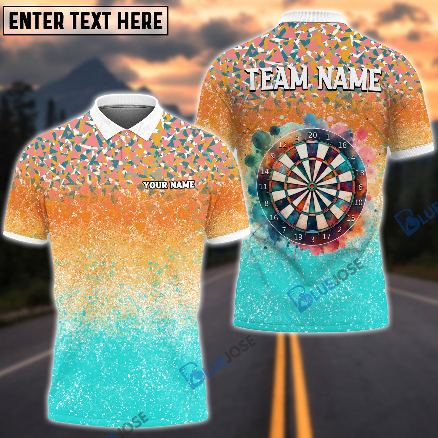 Frenzidea Dartboard Watercolor Personalized Name, Team Name 3D Shirt