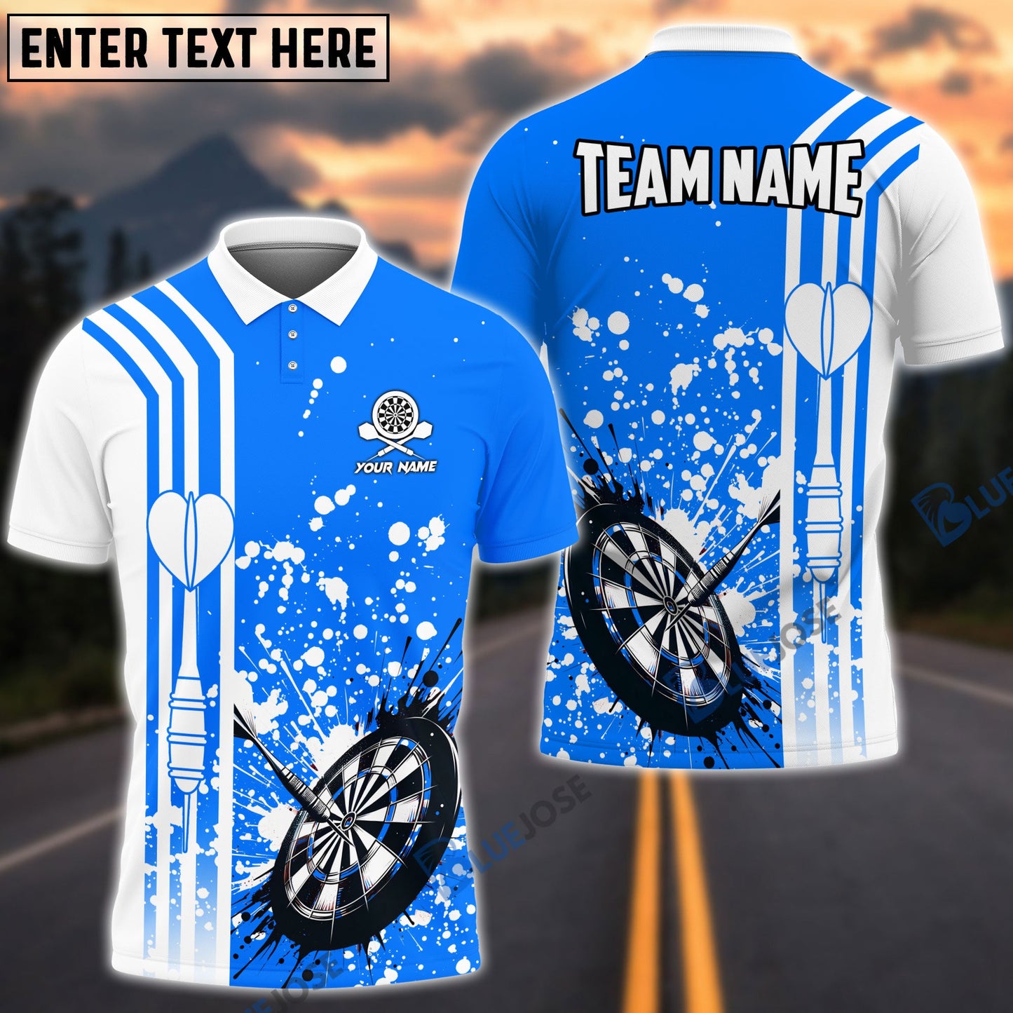 Frenzidea Ink Splatter Dart And Dartboard Personalized Name, Team Name 3D Shirt (4 Colors)