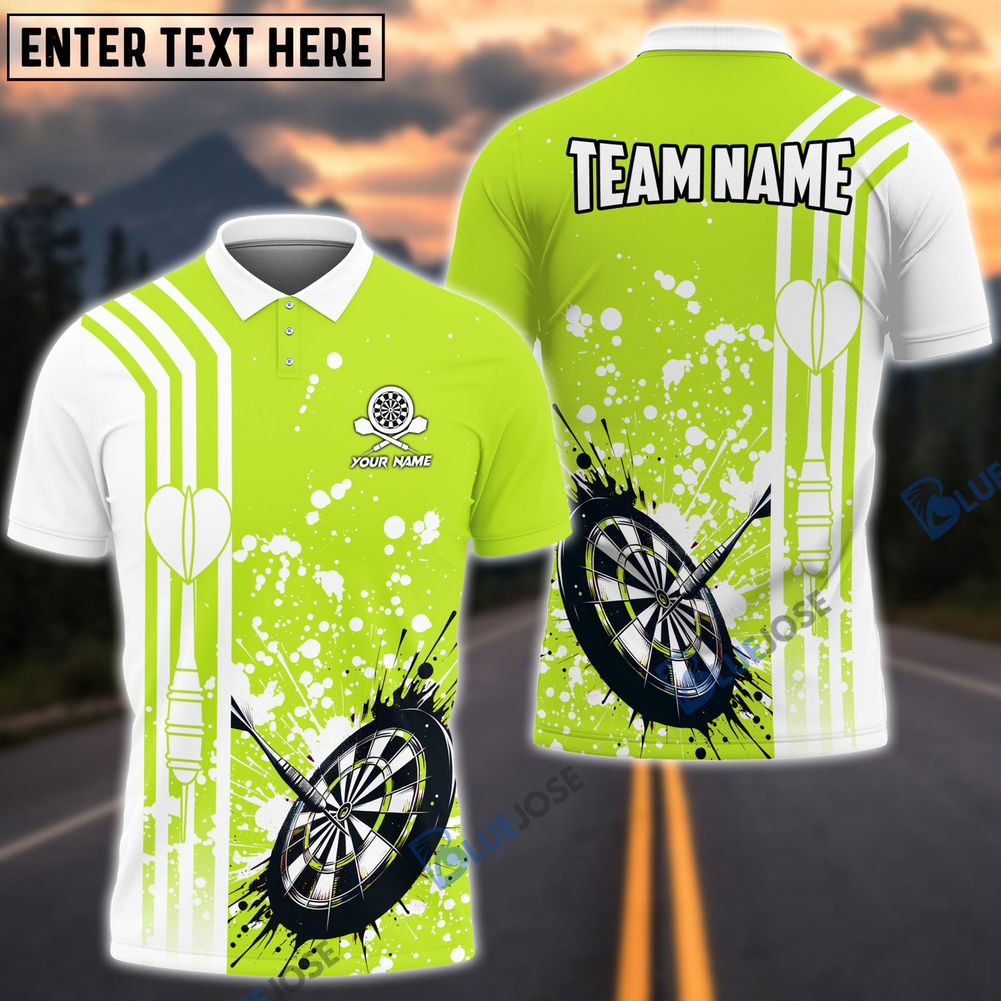 Frenzidea Ink Splatter Dart And Dartboard Personalized Name, Team Name 3D Shirt (4 Colors)