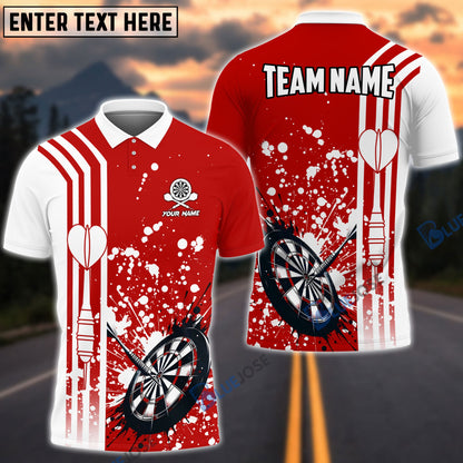 Frenzidea Ink Splatter Dart And Dartboard Personalized Name, Team Name 3D Shirt (4 Colors)