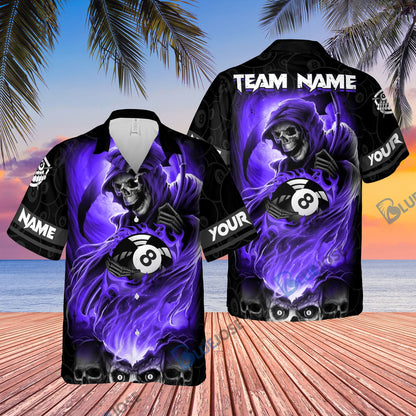 Frenzidea Billiards Reaper Art Personalized Name, Team Name Shirt