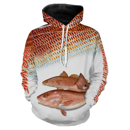 Frenzidea Personalized Red Fish Puppy Drum Tournament Fishing 3D Shirts