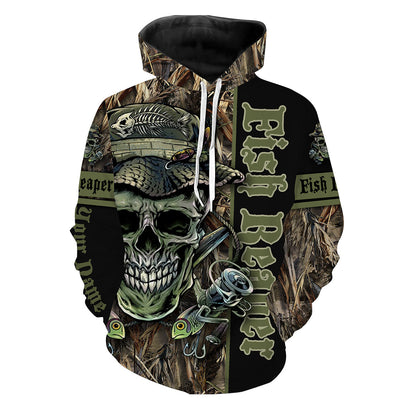 Frenzidea Halloween Fish Reaper Customize Name Fishing Shirts