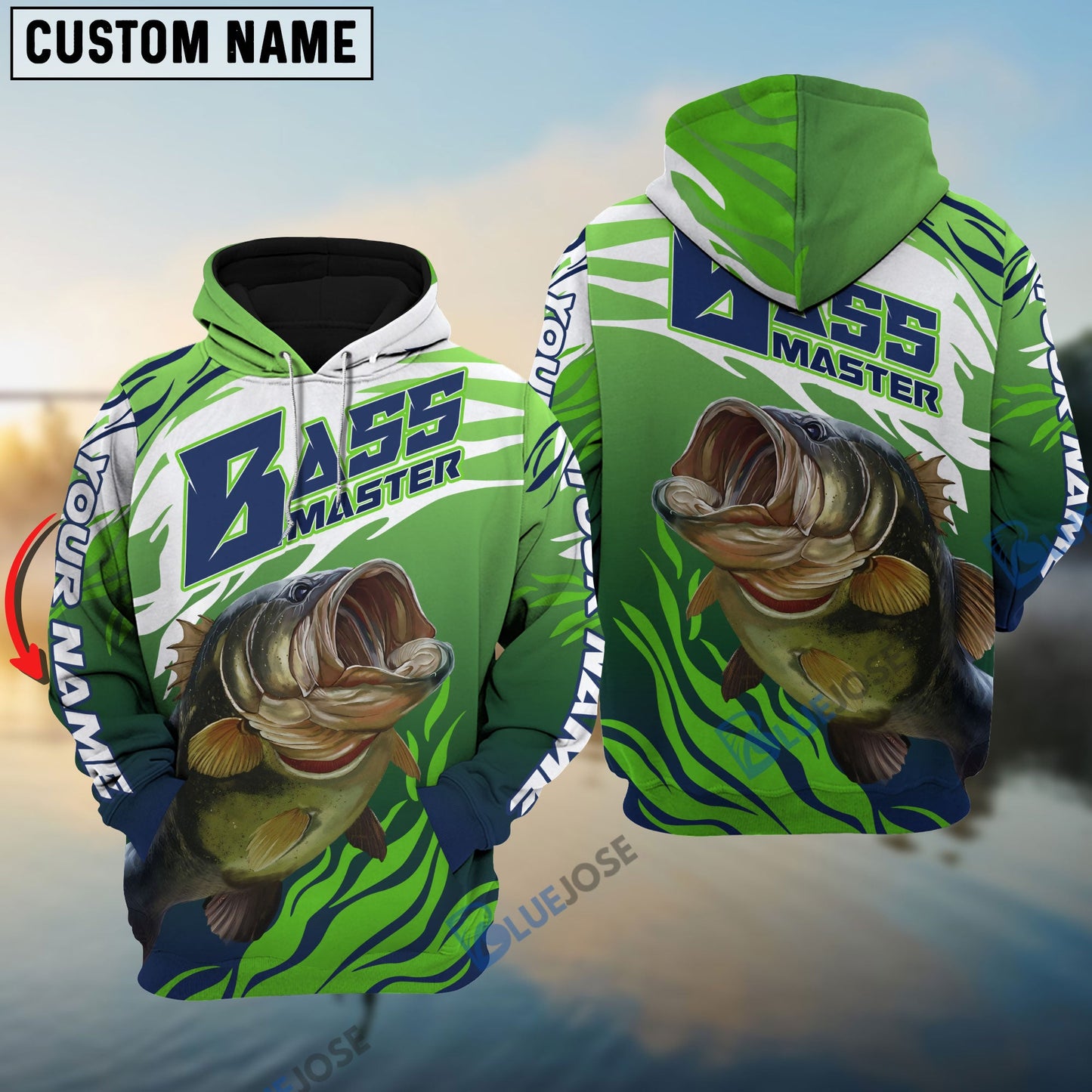 Frenzidea Customize Name Bass Master Fishing 3D Shirts