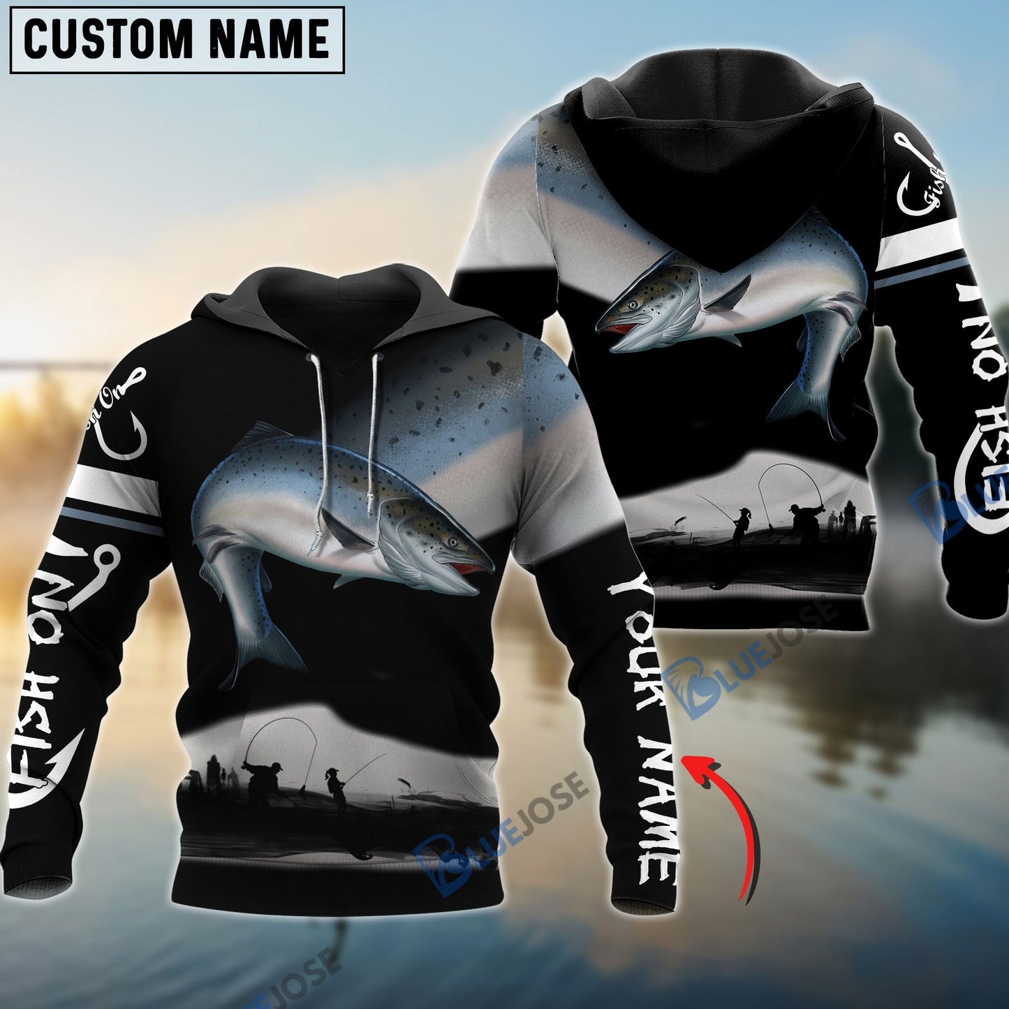 Frenzidea Chinook Salmon Fishing Customize Name 3D Shirts