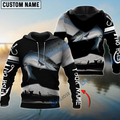 Frenzidea Chinook Salmon Fishing Customize Name 3D Shirts