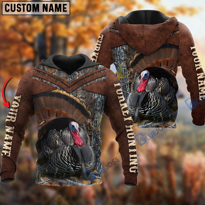 frenzidea Customized Name Turkey Hunting Pattern 3D Shirts