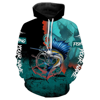 Frenzidea Sailfish Fishing Customize Name 3D Shirts