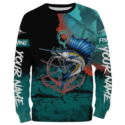 Frenzidea Sailfish Fishing Customize Name 3D Shirts