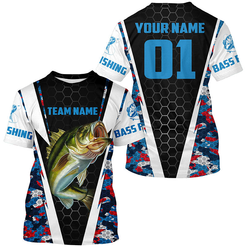 Frenzidea Custom Team Name Your Name Bass Fish 3D Shirts