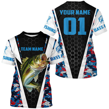 Frenzidea Custom Team Name Your Name Bass Fish 3D Shirts