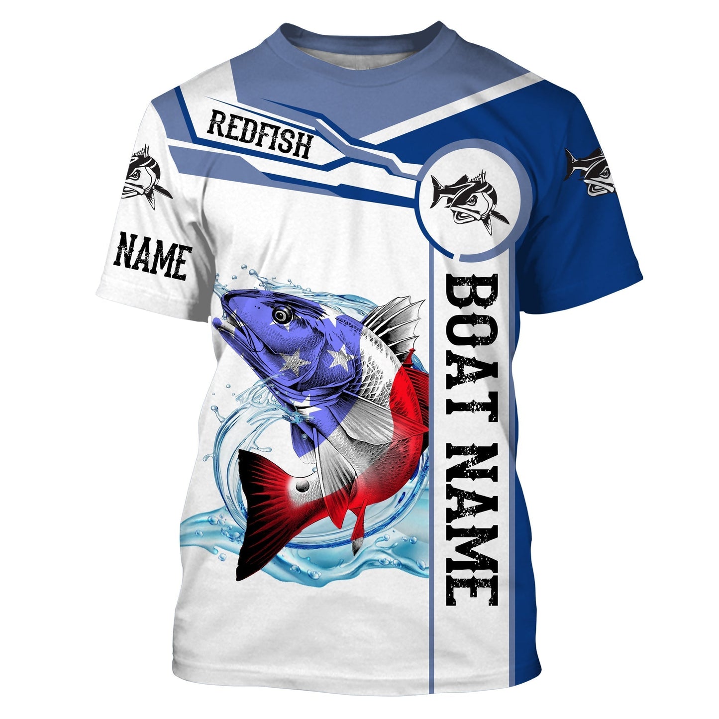 frenzidea Redfish Puppy Drum Customize Name And Boat Name Fishing Hoodie