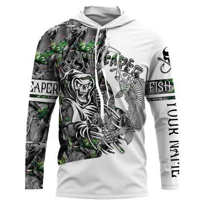 Frenzidea Halloween Fish Reaper Fishing Camouflage Custom Name 3D Shirts