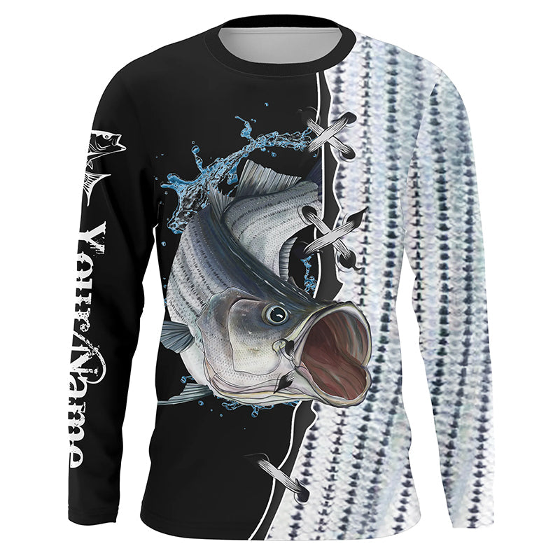 Frenzidea Striped Bass Striper Fishing Customize Name Tournament 3D Shirts