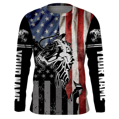 Frenzidea Halloween Fish Reaper Skull Fishing American Flag 4Th July Custom Name Fishing Shirts