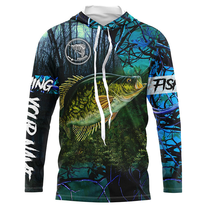 Frenzidea Crappie Fishing Blue Camo Custom Name 3D Shirts