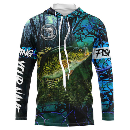 Frenzidea Crappie Fishing Blue Camo Custom Name 3D Shirts