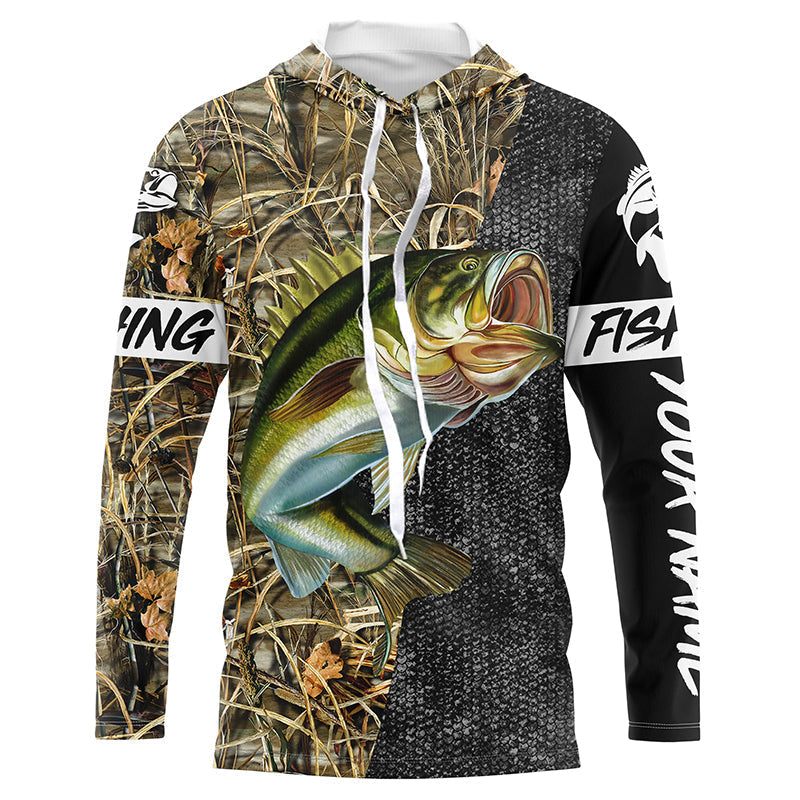 Frenzidea Custom Largemouth Bass Fishing Camo Personalized Bass Fishing 3D Shirt