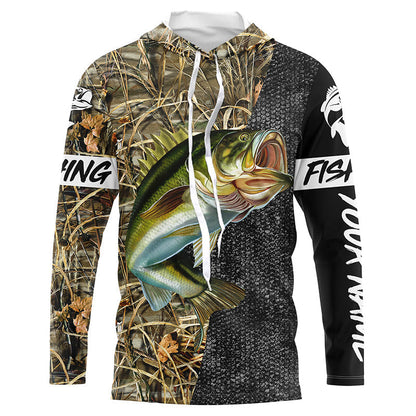 Frenzidea Custom Largemouth Bass Fishing Camo Personalized Bass Fishing 3D Shirt