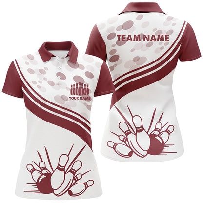 Frenzideas Bowling All Style Customized Name 3D Shirt For Women