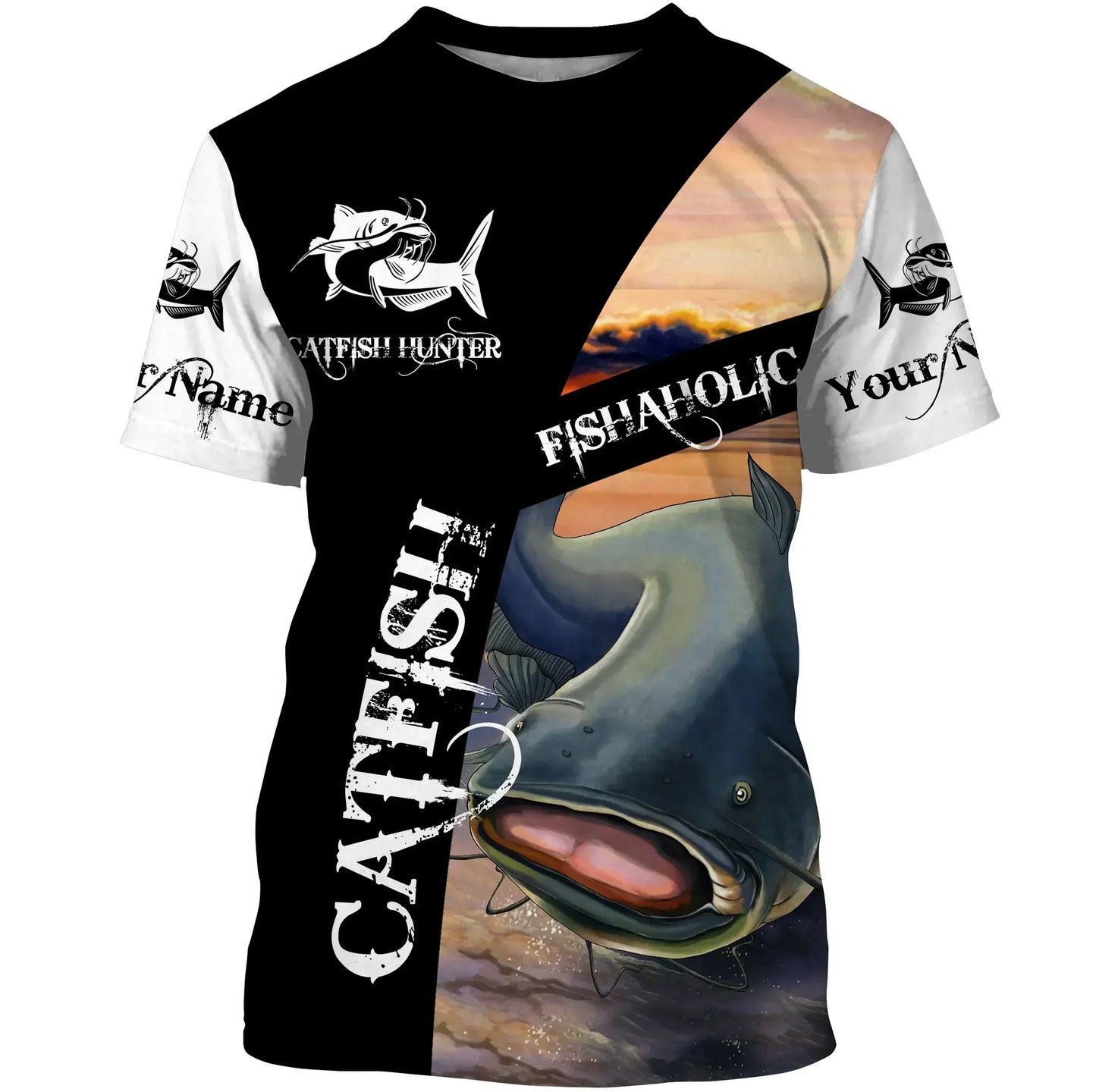 Frenzidea Customize Name Catfish Fishing 3D Shirts