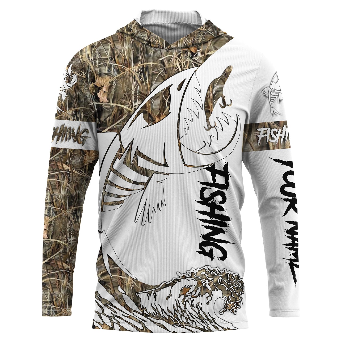 Frenzidea Fish Reaper Fishing Camouflage Shirts Custom Name 3D Shirts