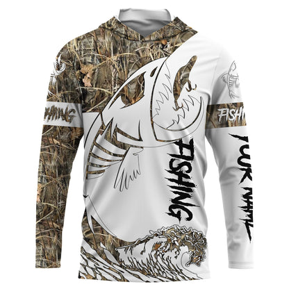 Frenzidea Fish Reaper Fishing Camouflage Shirts Custom Name 3D Shirts