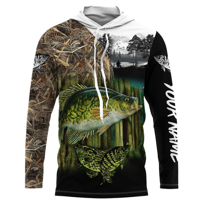 Frenzidea Crappie Fishing Camo Freshwater Fish Customize Name 3D Shirts