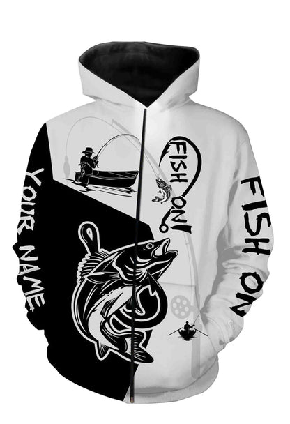 frenzidea Walleye Fish On Custome Name 3D Hoodie