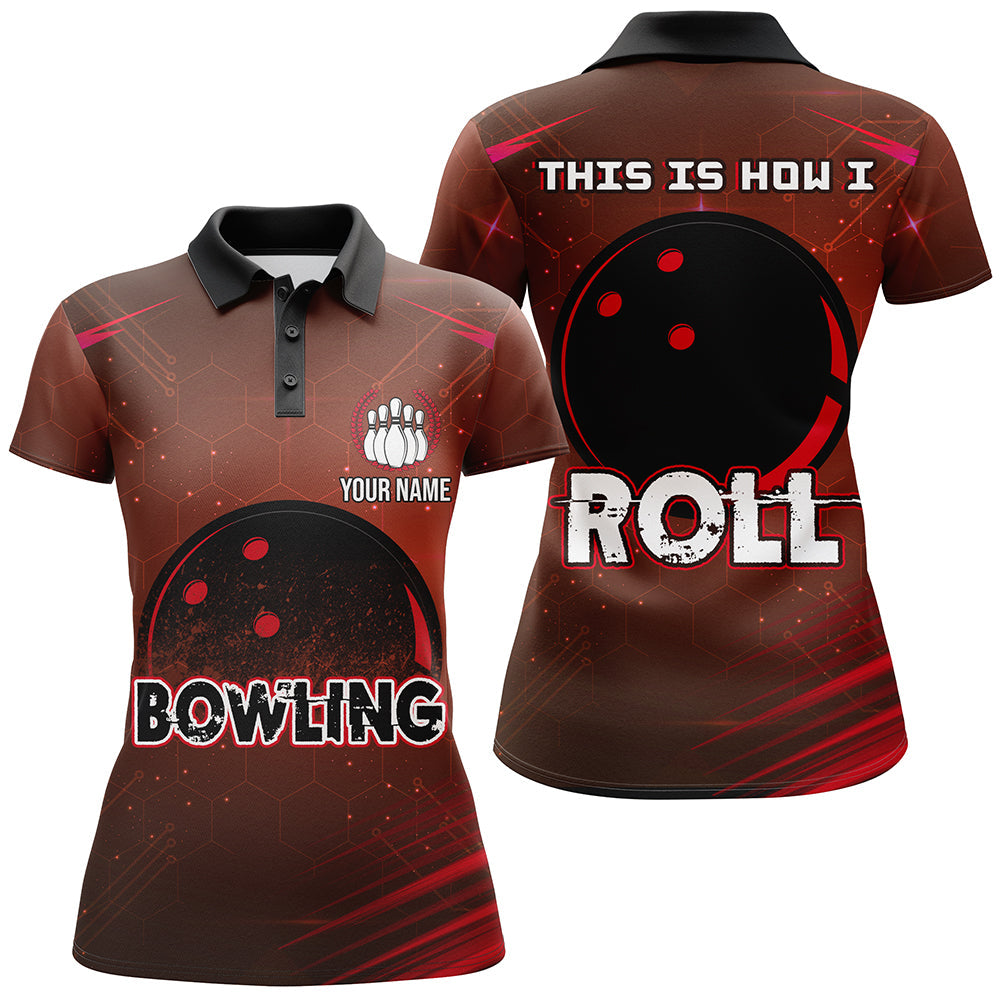 Frenzideas Bowling This Is How I Roll Personalized All Over Printed Shirt For Women