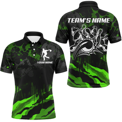 Frenzideas Camo Bowling Premium Multicolor Customized Name 3D Shirt (5 Colors)