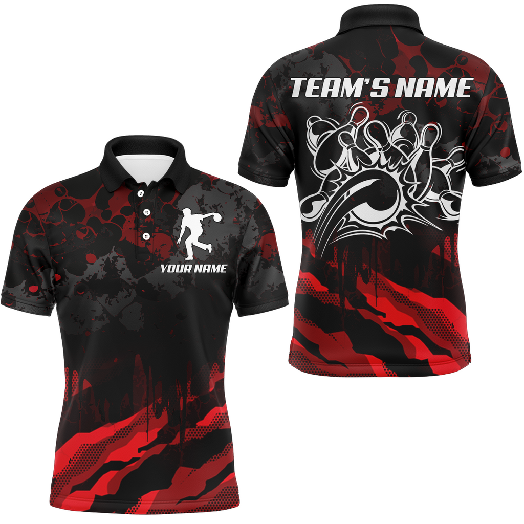 Frenzideas Camo Bowling Premium Multicolor Customized Name 3D Shirt (5 Colors)