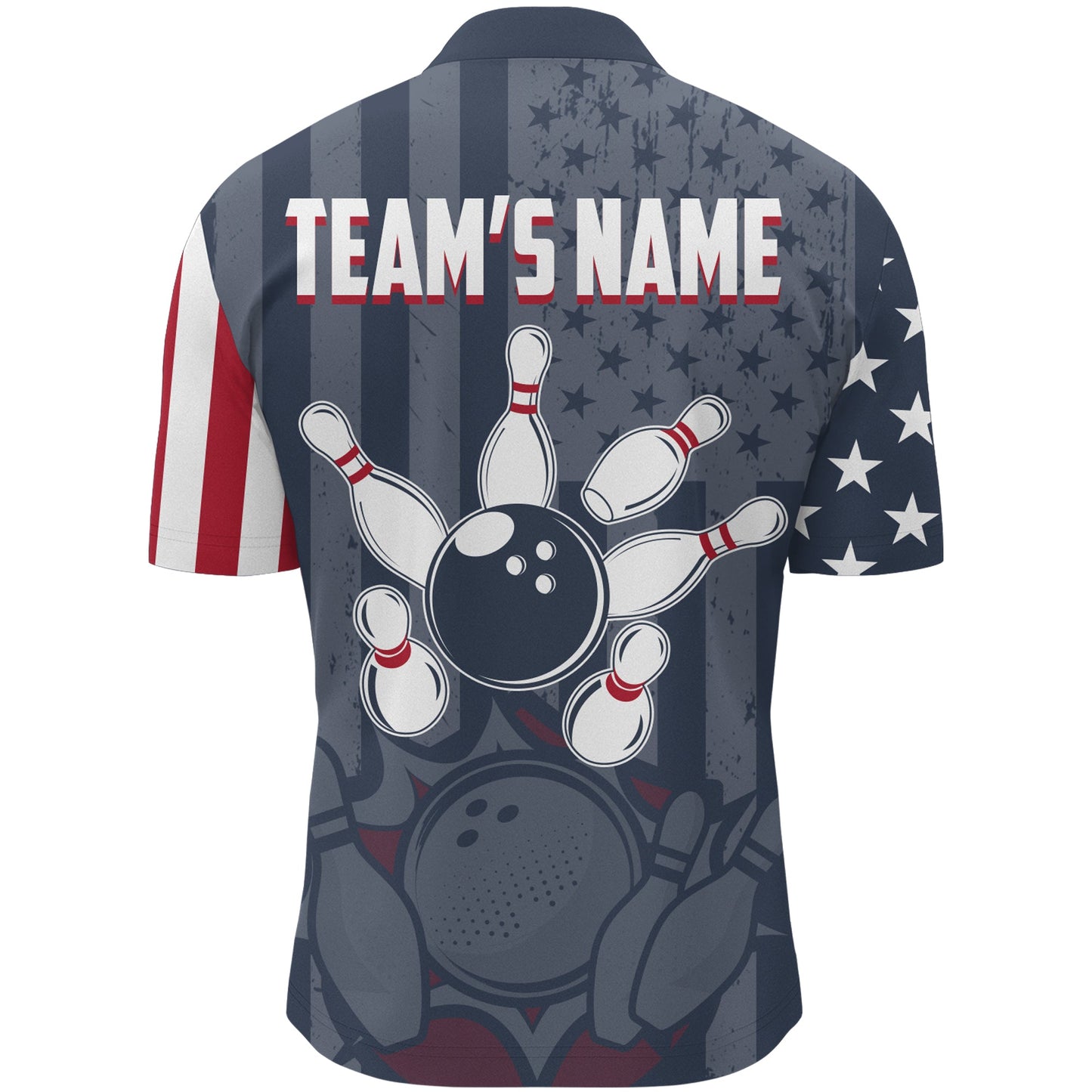 Frenzidea Bowling Shirts US Flag 3D Shirt